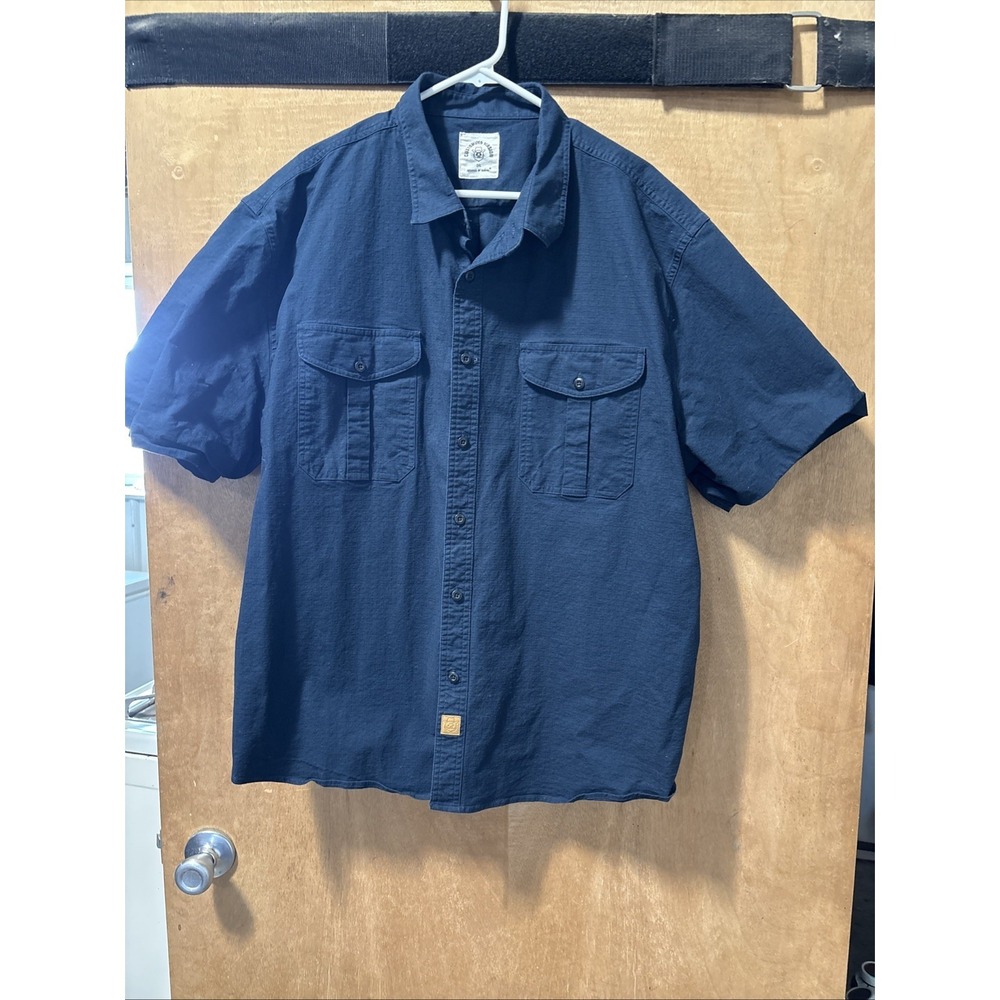 DUBINIK Custom Version Blue‎ Short Sleeve Button Up Shirt 3XL Ripstop